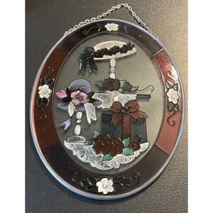 Joan Baker Designs‎ Suncatcher Stained Glass Hats Hat Gift Box Vintage Window